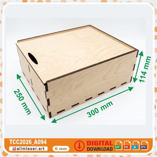 Laser Cut Wooden Box Files, Sliding Lid Organizer Plan (digital Download) - Etsy Canada