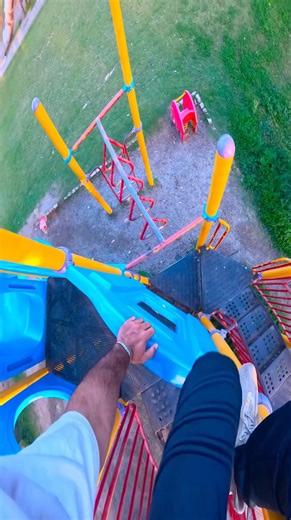 Bella ciao playground slide poV #Parkour #speedrun #freerun #park #fun #parkourlife #youtubeshorts