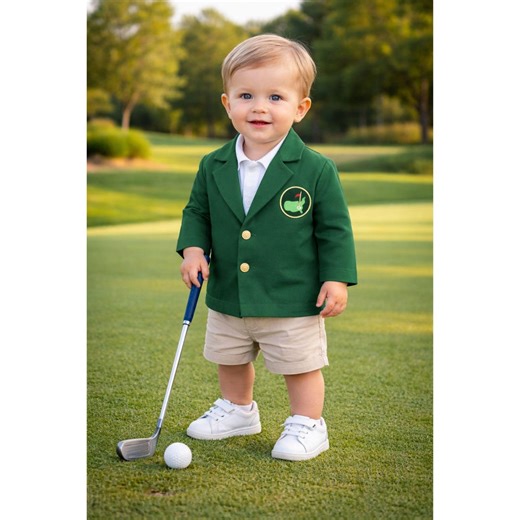 Kids Golf Green Jacket for Toddler Baby Boy Girl, Golf Theme Green Blazer Coat, Golf Coat Kids, Kelly Green Blazer - Etsy