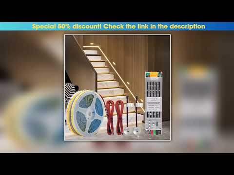 5M 10M 15M Sensor Motion Stairs LED Strip Light Kit 24V COB Water Flow Staircase Step Lighting for