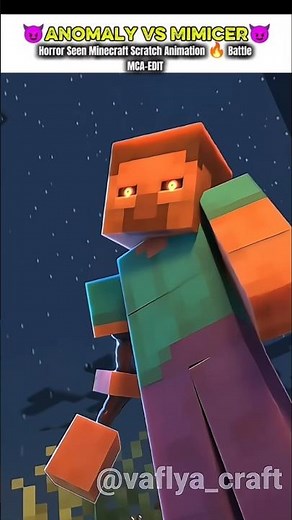 Anomaly vs Mimicer🔥|| Minecraft Scratch Animation Edit 🔥😱