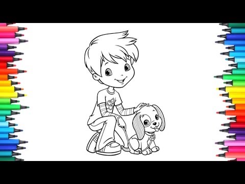 Huckleberry Pie Coloring Page | Strawberry Shortcake Friend Coloring for Kids | Easy Cartoon