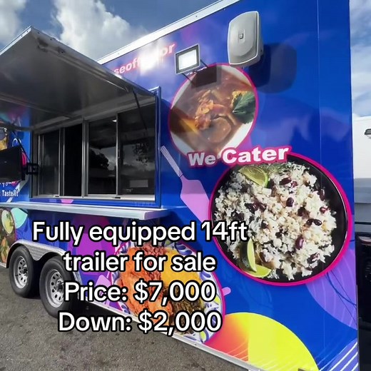 Fully Equipped 14ft Food Trailer for Sale