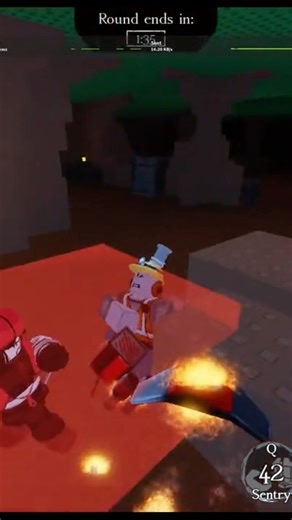 little round as Builderman (I died after but IDM I’m rusty at builder man)