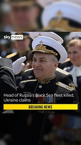 27K views · 354 reactions | Ukraine has claimed the commander of Russia’s Black Sea fleet, Admiral Viktor Sokolov, was killed during an attack on Friday. More than 100 other Russian servicemen were injured in the attack, it said.  Click the link in bio for live updates on the war in Ukraine #russia #blacksea #sokolov | Sky News | Facebook