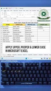 🔤 Master text formatting in Microsoft Excel with UPPER, PROPER, and LOWER functions!