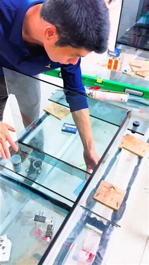 Details of the production of the grey glass plate filter cylinder#Fish tank filtration#Det