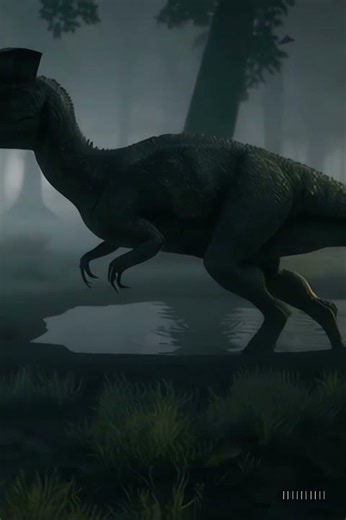 Dilophosaurus Walks Toward the Forest in the Morning Mist｜#Dilophosaurus