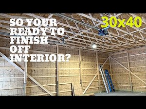30x40 pole barn with finished interior in Lakeside, Ohio.