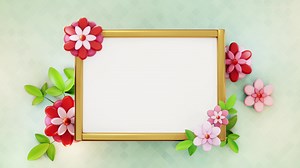Download Decorative Floral Arrangement with frame for free