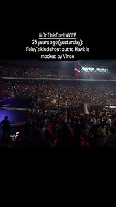 WWF Commissioner Mick Foley is shocked by the Road Warrior Pop he gets from fans: “I thought Hegstrand was back there for a second” Mike Hegstrand is better known as Hawk Jerry Lawler (with Vince in his ear): “Who?” The Legion of Doom do return for one final appearance in the WWF, shortly before Hawk dies, three years later #OnThisDayInWWE | On This Day in WWE