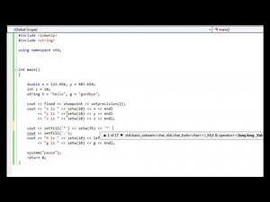 Formatting Output - left, right, setfill