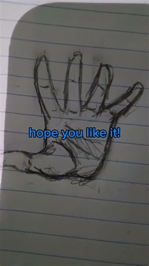 drew my first anime hand!