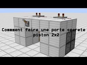 [Tuto] Minecraft : Comment faire une porte cacher rapidement piston 2x2