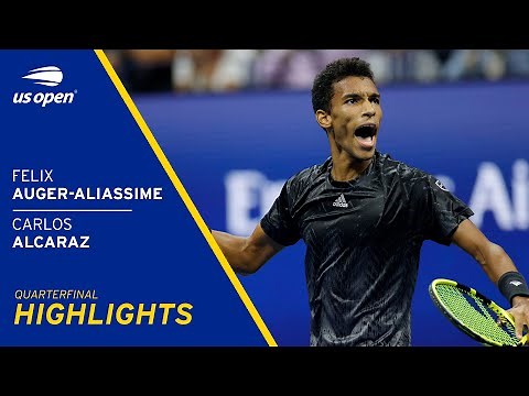 Felix Auger-Aliassime vs Carlos Alcaraz Highlights | 2021 US Open Quarterfinal
