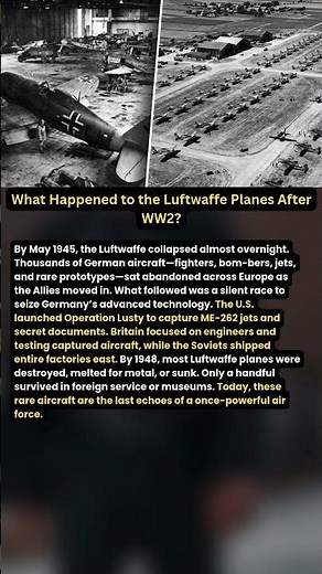 What Happened to the Luftwaffe Planes After WW2? #shorts