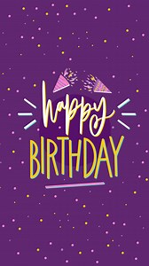 Free stock video - Motion graphic of colorful happy birthday lettering