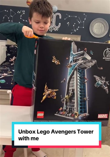 Unbox the Lego Avengers Tower with me! #unboxing #legoavengers | lego