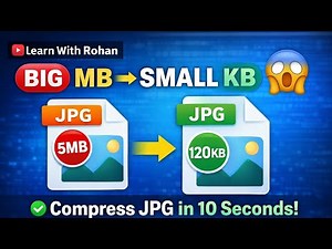 How To Reduce JPG Image Size | Convert MB to KB Without Losing Quality (Free 2026)