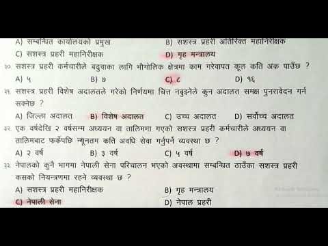 APF ASI Old Question Paper Solve | ASI Gk Important Model Set Loksewa Exam
