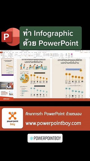 ทำ Infographic สวยด้วย PowerPoint