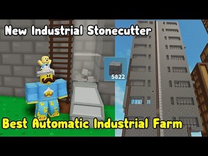 Building The Best Automatic Industrial Farm! New Industrial Stonecutter - Roblox Sky Block