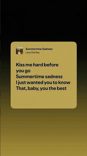 Lana Del Rey – Summertime Sadness Lyrics