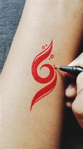 ANBU Symbol – A Temporary Tattoo Design 🖤✨ #shorts #youtubeshorts #tattoo #art