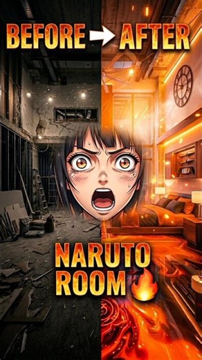 Before ➡️ After 😱 Naruto Anime Bedroom Transformation