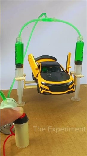 Car hydraulic lift #dcmotor #automobile #motorbuilding #youtubeshorts #diy