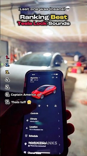Ranking Best Tesla Lock Sounds 😭🗿 #usa