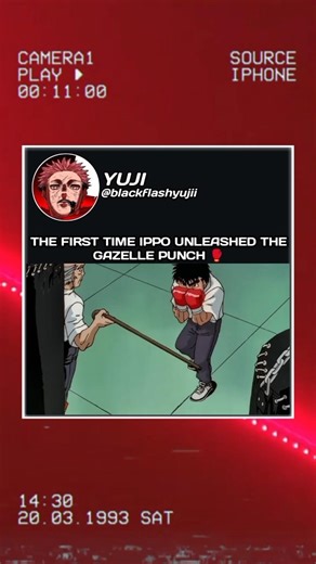 The First Time Ippo Unleashed Gazelle Punch 🥊 #hajimenoippo #ippo #anime
