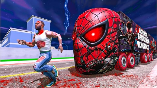 Longest Spiderman Train Attack on Franklin - indian bikes driving 3d game | Wasim Gamer