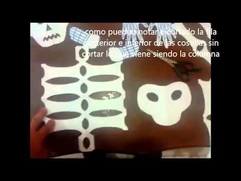 Como hacer un esqueleto de papel fácil y rápido