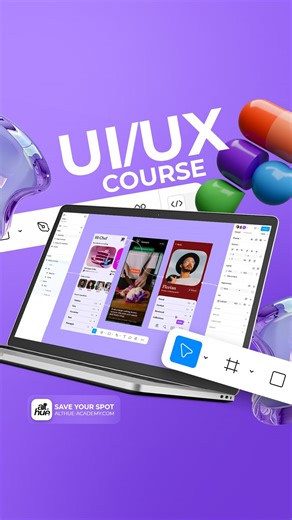Althue Academy | Creative School on Instagram: "Our UI/UX Design Course is here to help you master the art of creating experiences that look good and feel right. ✨ Here’s what you’ll learn 👇 🧭 Introduction to UI/UX Design 👥 User Research & Personas 📐 Information Architecture & Wireframing 🎨 Visual Design Principles ⚙️ Prototyping & Interaction Design 🧪 Usability Testing & Final Presentation By the end of this course, you’ll know how to transform an idea into a functional, user-friendly int