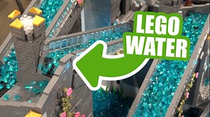 This LEGO Crystal Fountain Has Water Made from Bricks
