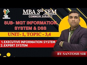 EXECUTIVE INFORMATION SYSTEM - 3rd SEM | MGT INFORMATION SYSTEM & DSS |(UNIT-1) | BY SANTOSH SIR