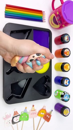 DIY Rainbow Relax Slime: Fun Cream and Candy Shapes