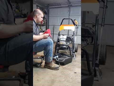 STIHL RB400 Dirt Boss pressure washer pump oil change
