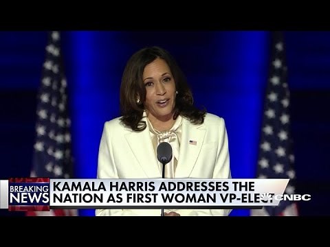 Watch Kamala Harris's first speech to the nation as vice president-elect