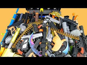 The MOST INSANE Toy Weapon Box Ever! Gold Uzi, Karambit Knives, Grenades & 50+ Tactical Guns!
