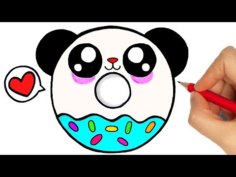 HOW TO DRAW A CUTE DONUT KAWAII EASY STEP BY STEP | DIBUJOS KAWAII | DESENHOS KAWAII