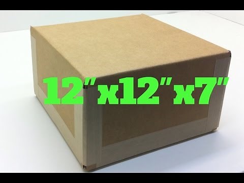 How to make a 12" x 12" x 7" cardboard box at home