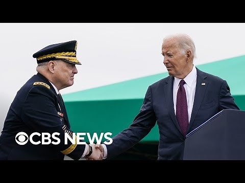 Biden honors Gen. Mark Milley at Armed Forces farewell tribute | full video