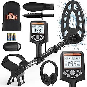 12" Metal Detector for Adults Professional, Higher Accuracy 9 Types of Metal Target Detection,10 Sensitivity, 6 Modes, Waterproof Gold Detector with Upgraded DSP Chip, T22