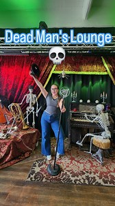 Check out our Halloween display! Swing by the Dead Man's Lounge for some killer vibes the next time your in and snap a couple of spooky pictures! 💀🦴🎺✨️ #atoz #halloween #skeletons | A to Z Theatrical Supply and Service, Inc.
