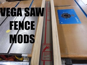 VEGA Table Saw Fence System Modifications