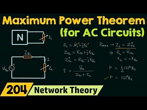 Mind Luster - Learn Maximum Power Transfer Theorem for AC Circuits