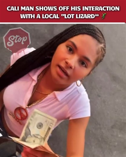 Stop Sign Pros on Instagram: "#California man shares his encounter with a “lot lizard” 🦎👀 🎥 @nocheckz"