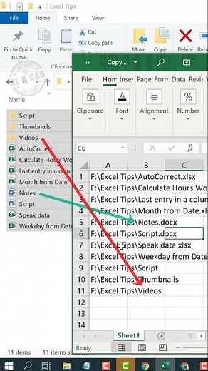 Copy the Filenames into an Excel worksheet or a Text file
